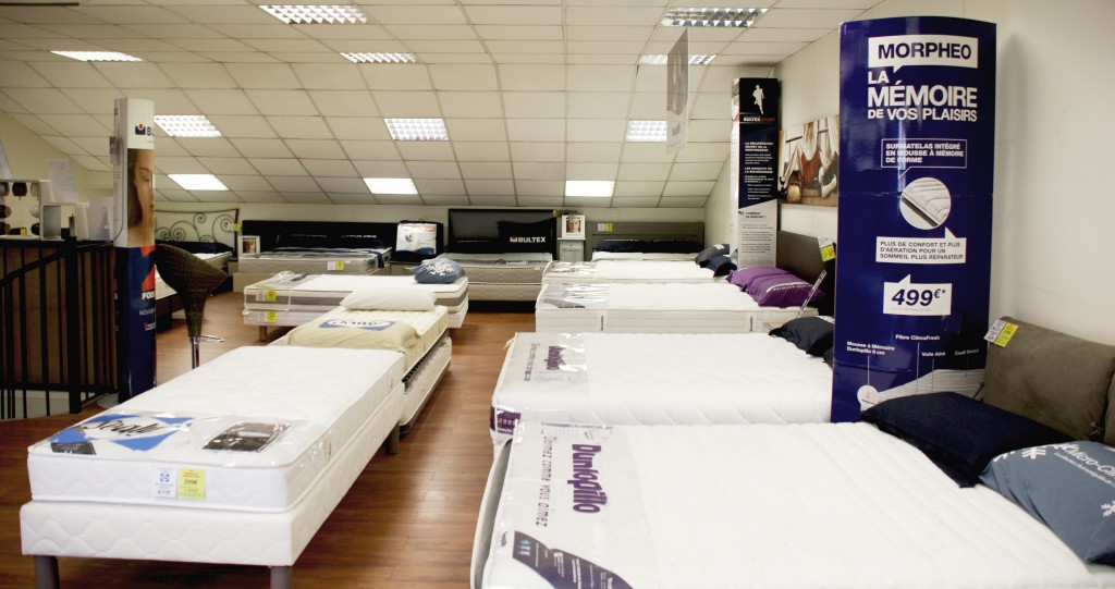 La boutique de Direct Matelas à Nice